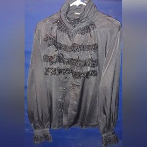 Ruffled, button-up dress shirt